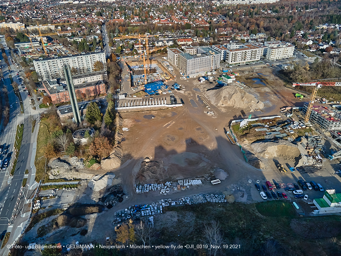 19.11.2021 - Luftbilder von der Baustelle Alexisquartier und Pandion Verde in Neuperlach 19.11.2021 - Luftbilder von der Baustelle Alexisquartier und Pandion Verde in Neuperlach